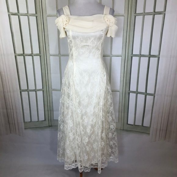 Scott McClintock Ivory Lace Long Wedding Dress